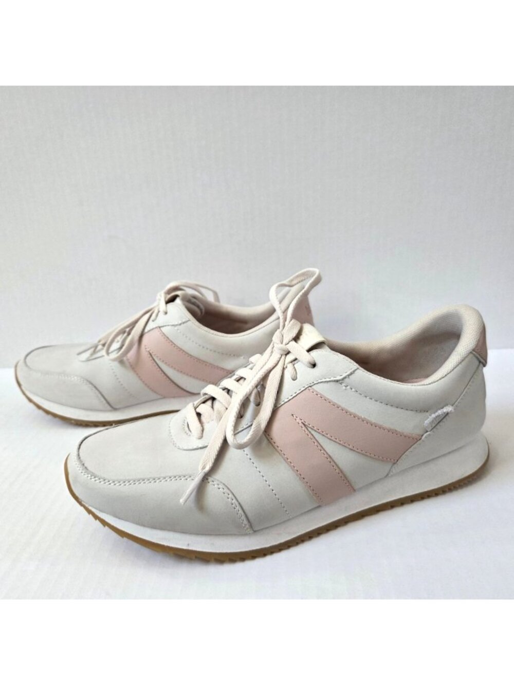 Kizik Shoes Womens 11 Milan Hands Free Comfort Sneakers Bone / Pink - Picture 3 of 12